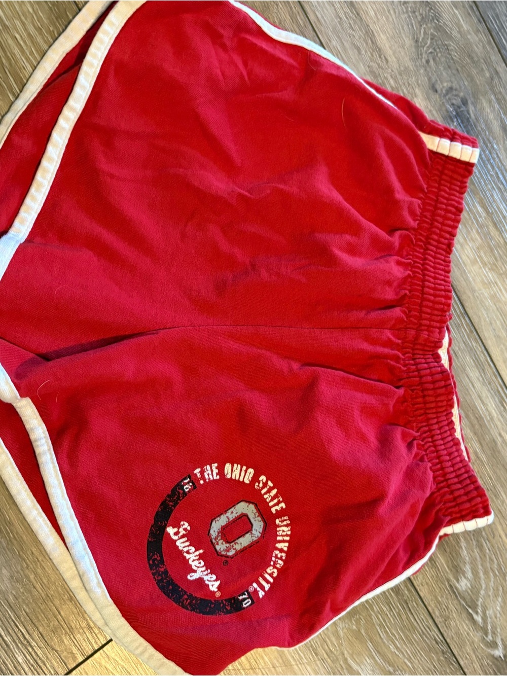 Soffe Red Athletic Shorts with White Trim